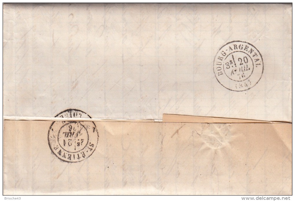 1876 LETTRE HAUTE-LOIRE DUNIERES SUR LE N° 60 / 6194 - 1849-1876: Période Classique