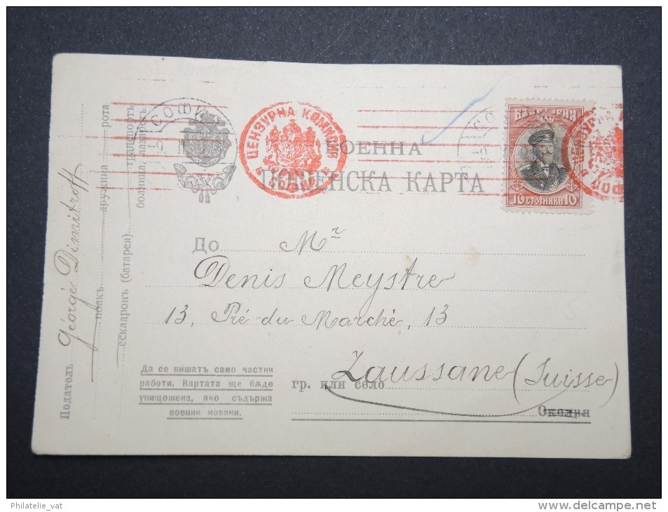 BULGARIE - Carte De Sofia Pour La Suisse En 1916 - A Voir - Lot P12873 - Covers & Documents