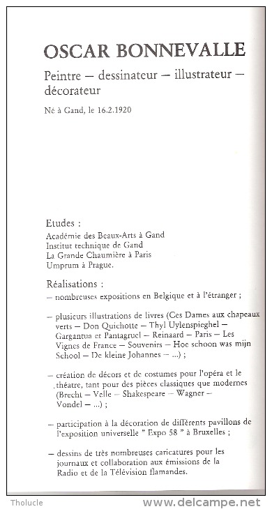 Catalogue Expo Musée De La Poste-1985-L´Art D´Oscar Bonnevalle-Peintre Dessinateur-25 Ans Philatélie-autographe - Sonstige & Ohne Zuordnung