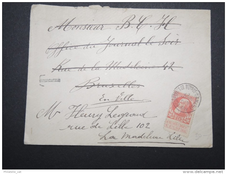 BELGIQUE - Enveloppe Pour Bruxelles Redirigée Et Taxée - A Voir - Lot P12890 - 1905 Breiter Bart