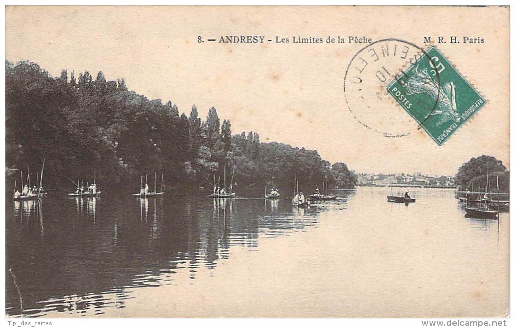 78 - Andresy - Les Limites De La Pêche (pêcheurs, Barques) - Andresy