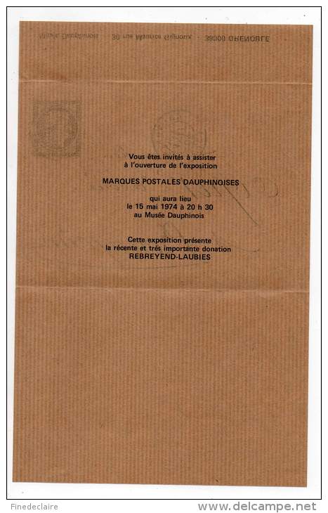 Enveloppe - Marque Postales Dauphinoises, 15 Mai 1974 - 1961-....