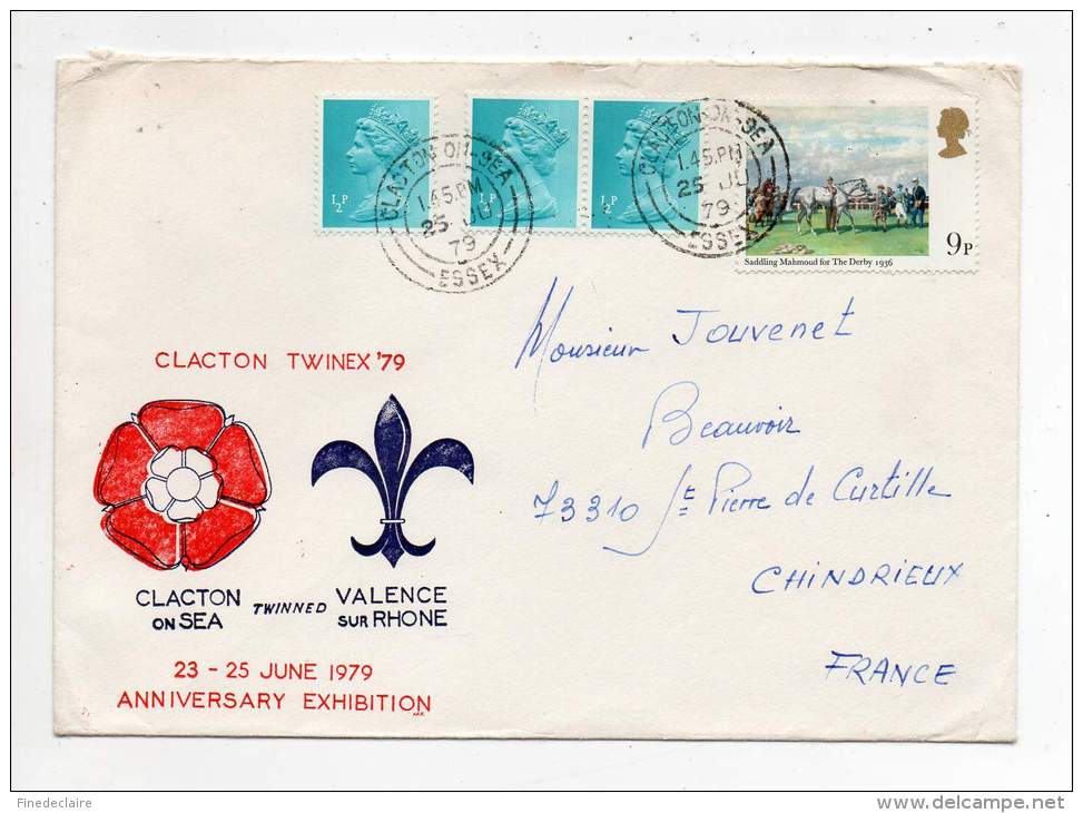 Enveloppe - Clacton On Sea, Twinned, Valence Sur Rhone - 23/25 June 1979 - Oblitérés