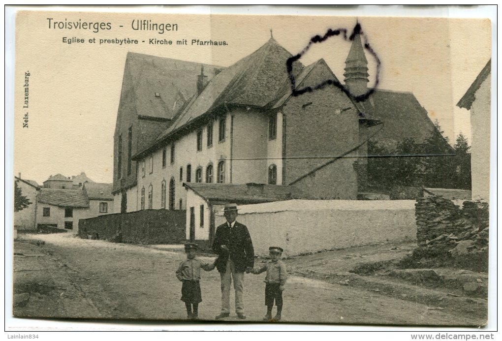 - Troisvierges - Ulfligen - Eglise Et Presbytère, Kirche, Animation, Peu Courante, Précurseur, TTBE, Scans. - Famiglia Reale