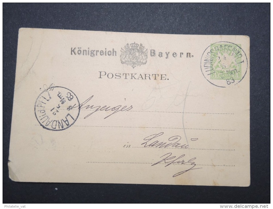 ALLEMAGNE - Entier Postal ( Repiquage Commerciale ) De Ludwigshafen Pour Landau En 1883 - Froissé -  A Voir - Lot P12906 - Other & Unclassified