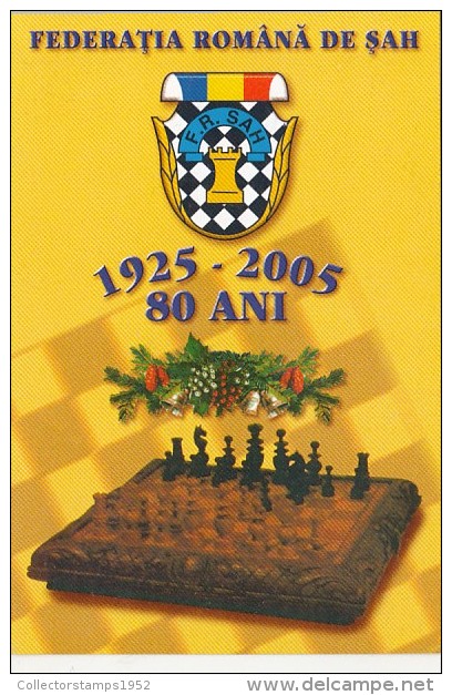 32436- CHESS, ECHECS, ROMANIAN CHESS FEDERATION - Ajedrez