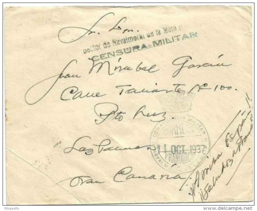 España 1937 / 1942. Varias Cartas De Navalmoral De La Mata. Censura. - Marcas De Censura Nacional