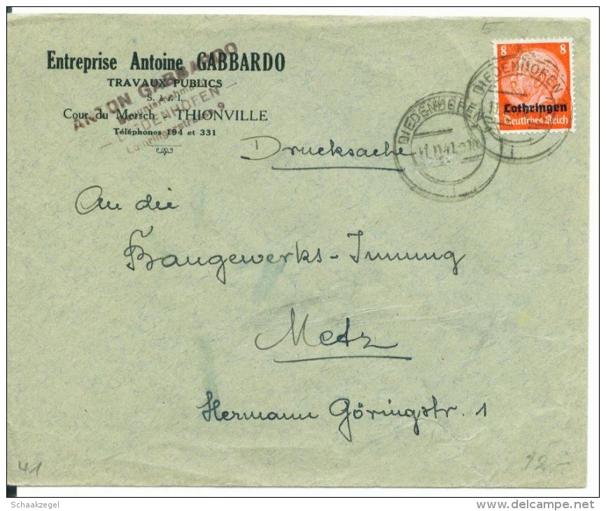 Lothringen,  11-11-1941Diedenhofen Naar Metz				151119 - Other & Unclassified