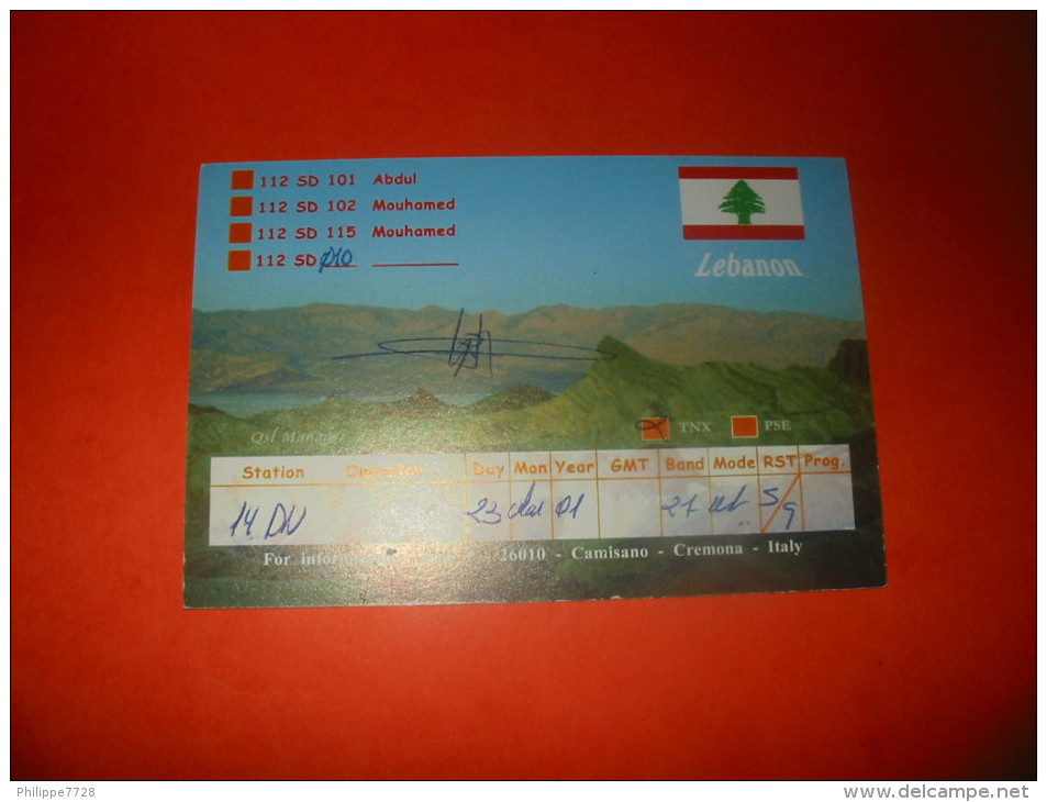 LEBANON  Carte CB * - CB