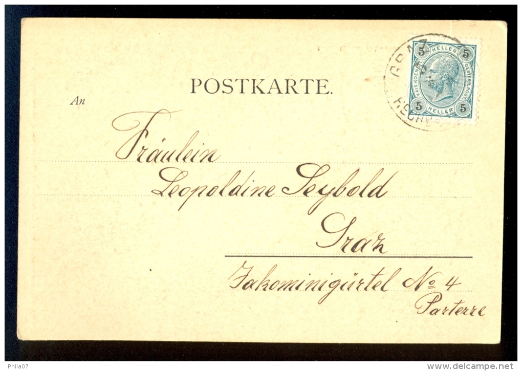 Hans Zatzka Amor In Der Schwebe / Year 1900 / Old Postcard Circulated - Zatzka
