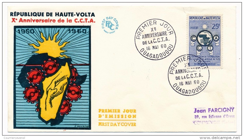 HAUTE-VOLTA => Enveloppe FDC => Xème Anniversaire De La CCTA - Ouagadougou - 16 Mai 1960 - Alto Volta (1958-1984)
