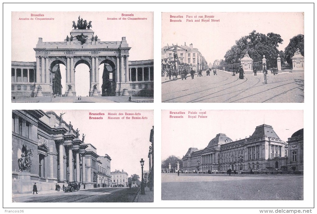 Lot Série De 4 Cartes CPA De BRUXELLES BRUSSELS - TTBE Cartes Vierges - Lots, Séries, Collections