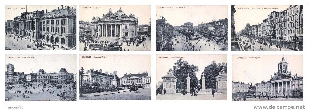 Lot Série De 8 Cartes CPA De BRUXELLES BRUSSELS -  TTBE Cartes Vierges - Loten, Series, Verzamelingen