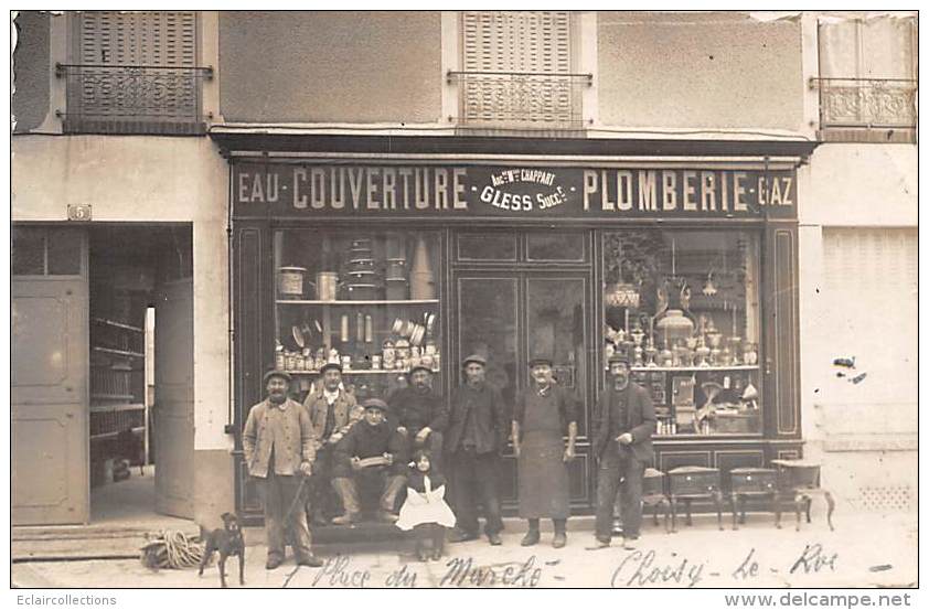 Choisy Le Roi    94    Maison  Gless.Couverture Plomberie. Place Du Mardhé Rue  A.Brault. Carte Photo - Choisy Le Roi