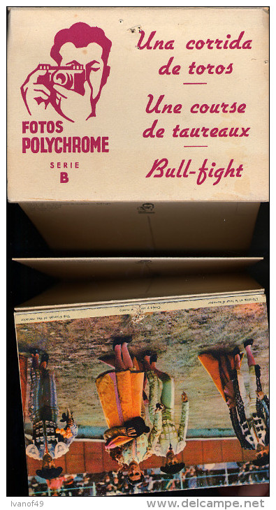 Une Course De Taureaux - Carnet De 9 CP  - Fotos Polychrome Série B - Bull