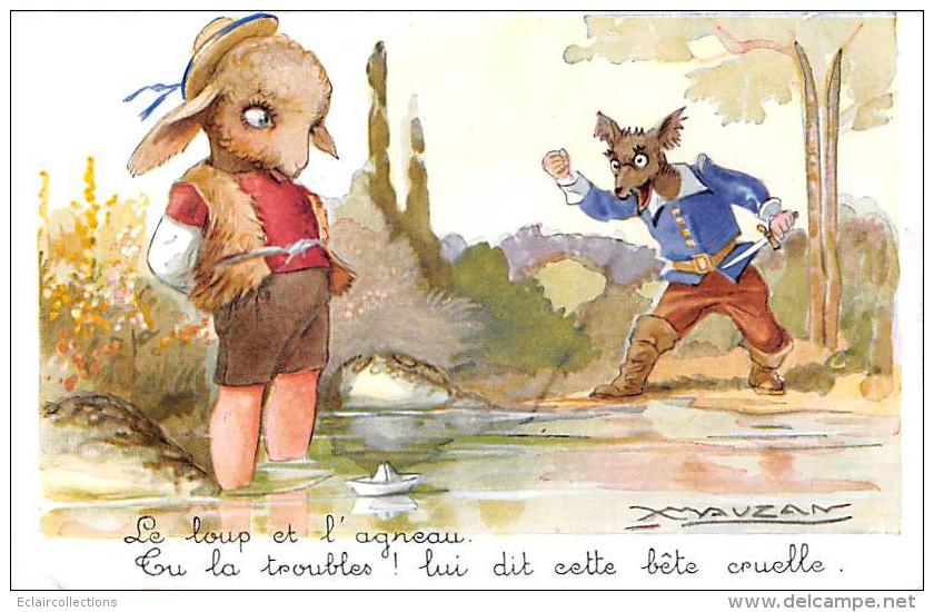 Illustrateur Mauzan  Fable De La Fontaine Ou Autre. Le Loup Et L'agneau - Mauzan, L.A.