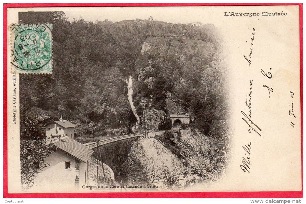 CPA 15 SIRAN   Gorges De La Cère  Et Cascade     ( Ro2 Dos Ligné - Autres & Non Classés