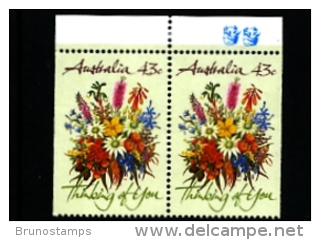 AUSTRALIA - 43c. THINKING OF YOU PAIR EX BOOKLET  2 KOALAS  REPRINT  MINT NH - Proofs & Reprints