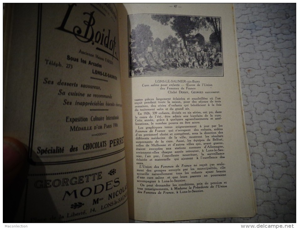 Lons Le Saunier Les Bains : Livret Du Syndicat D'Initiative 1927 - Lons Le Saunier