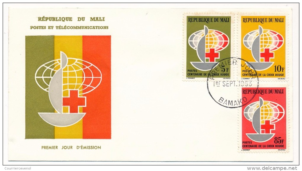 MALI => Enveloppe FDC => Centenaire De La Croix Rouge - Premier Jour - BAMAKO - 1 Sept 1963 - Mali (1959-...)