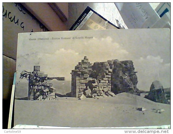 LIBYE LIBYA LIBIA TRIPOLI DI BARBERIA Homs ROVINE LEPTIS MAGNA VB1912 GENNAIO ANCORA NON SOVRASTAMPATO  FB5779 - Libya