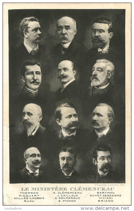 LE MINISTERE CLEMENCEAU - Personnages