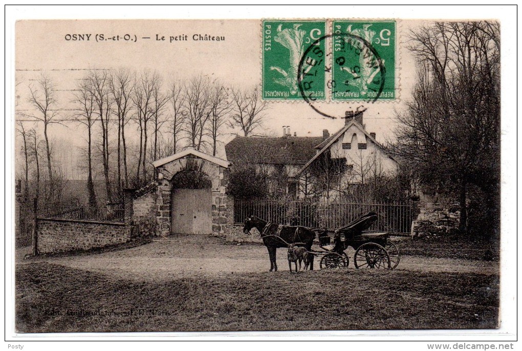 CPA - OSNY - LE PETIT CHATEAU - CALECHE - N/b - 1915 - - Osny