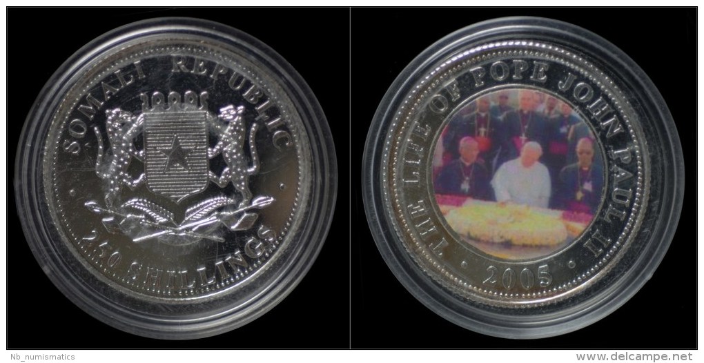 Somalia 250 Shilling 2005- The Life Of Pope John Paul II - Somalia