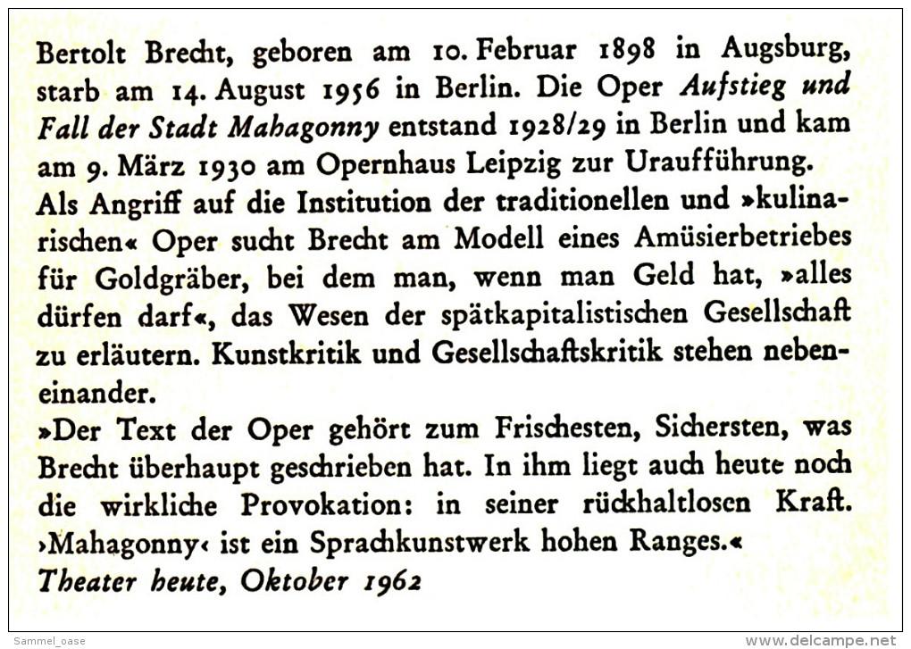 3 X Bertold Brecht Bücher : Gedichte Und Lieder Aus Stücken - Der Kaukasische Kreidekreis -  Aufstieg Und Fall - Autores Alemanes