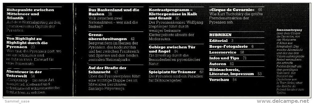 Berge Nr. 51 Von 1991 : Pyrenäen - Gebirge Zwischen Zwei Meeren - Reizen En Ontspanning