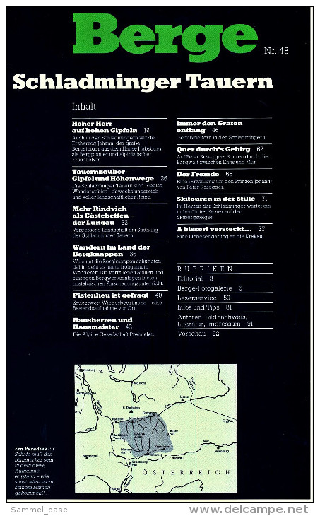 Berge Nr. 48 Von 1991 : Schladminger Tauern - Reizen En Ontspanning