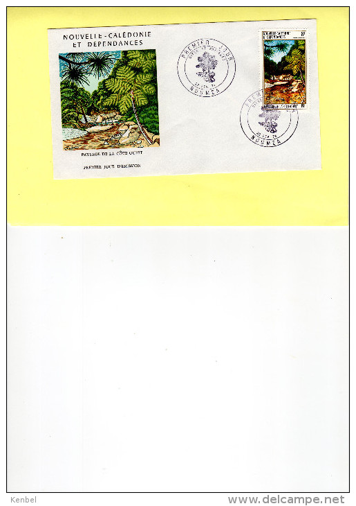 1 Enveloppes 1er Jour 1974 Cote OUEST  Nouvelle Calédonie; Paysages - Used Stamps