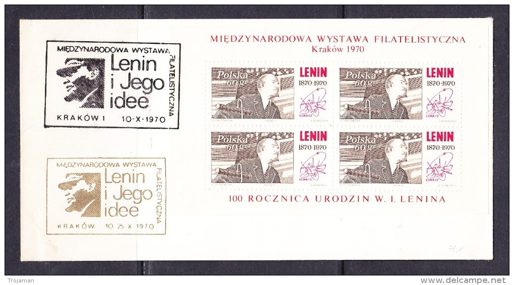 ESK-293 V.I.LENIN COVER WITH THE POLISH STAMPS. - Lenin