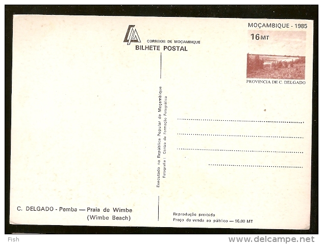 Mozambique & Postal Stationery, Wimbe Beach, Cabo Delgado 1985 (2) - Mozambique