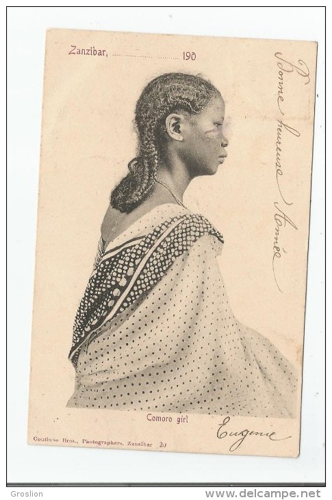 COMORO  GIRL 20 (ZANZIBAR) 1905 - Komoren