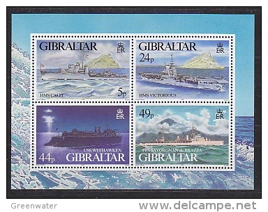 Gibraltar 1995 Battle Ships M/s ** Mnh (26171G) - Gibilterra