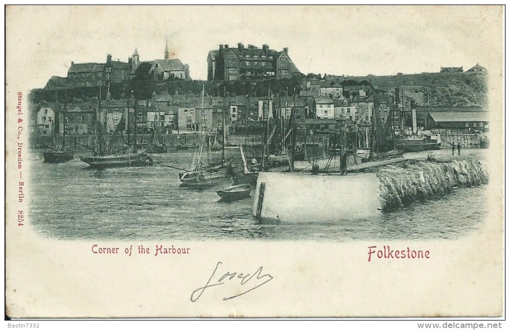 Folkestone,Corner Of The Harbour 1902 - Folkestone