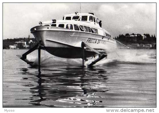 Aeroglisseur Navigazione Sul Lago Di Garda Aliscafo Freccia Del Garda Da 80 Posti, Carte Photo - Aéroglisseurs