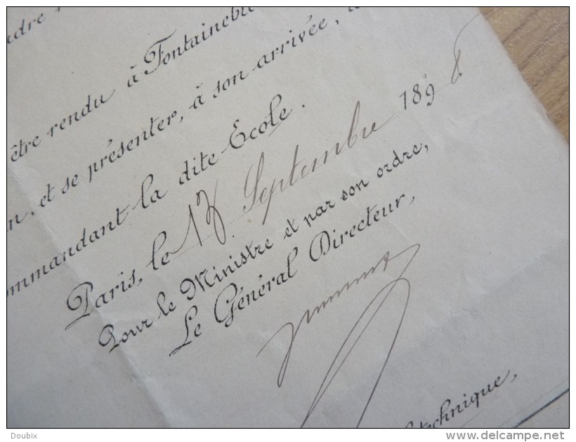 GENERAL Pierre Georges LAURENT (1843-1914) Ecole Polytechnique - Guerre 1870 - AUTOGRAPHE - Autres & Non Classés