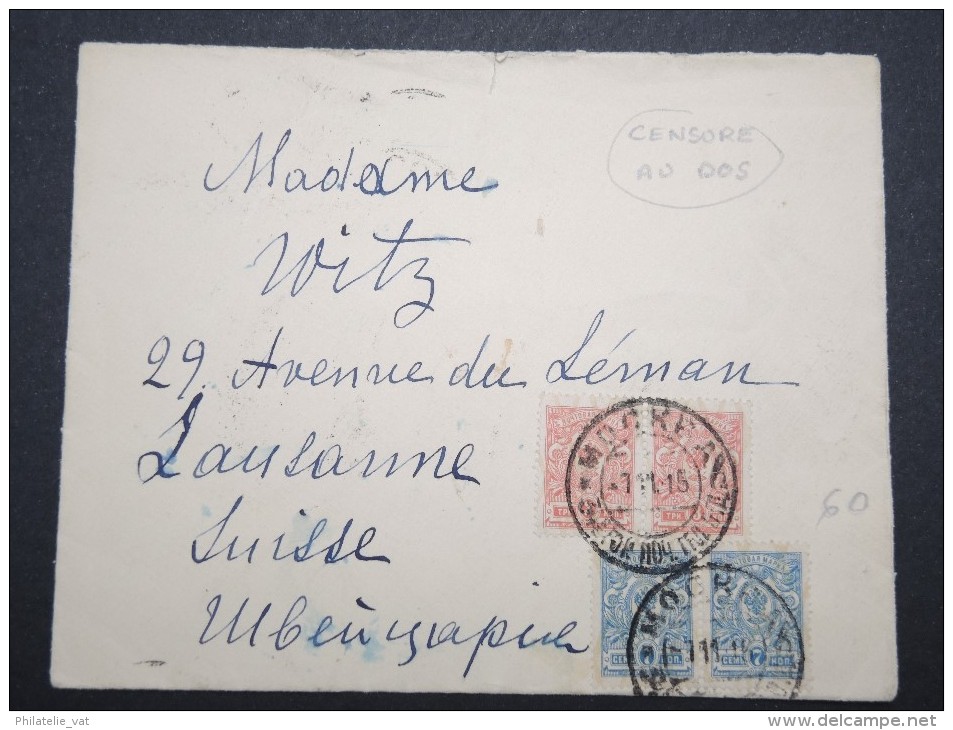 RUSSIE -Enveloppe De Moscou Pour La Suisse En 1915 Avec Controle Postal - A Voir - Lot P12944 - Cartas & Documentos
