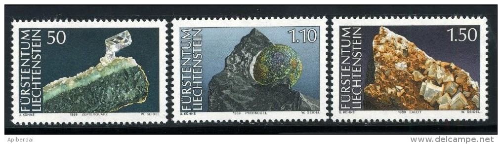 Liechtenstein - 1989 Minéraux (unused Serie + FDC) - Minerals