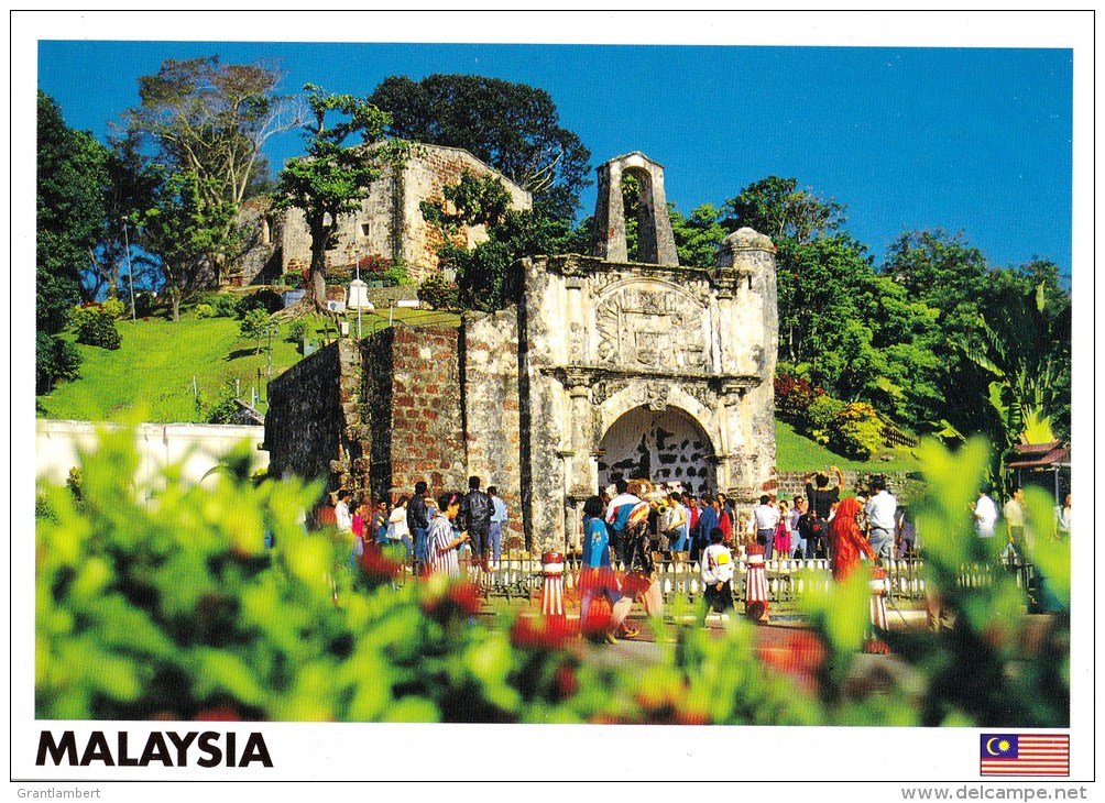 Historical Porta De Santiago, Foot Of St. Paul's Hill, Melaka, Malaysia - Yacine 35479 Unused, 17 X 12 Cm - Malaysia