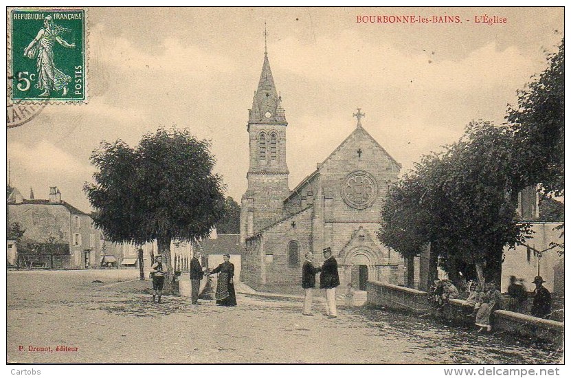 52 BOURBONNE-les-BAINS  L'Eglise (animée) - Bourbonne Les Bains