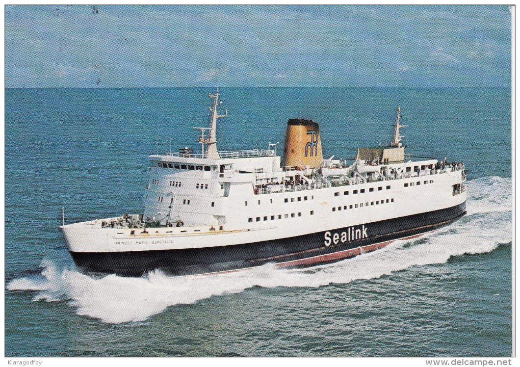 Prinses Maria-Esmeralda Sealing Oostende-Dover Old Postcard Travelled 1978 Bb151120 - Ferries