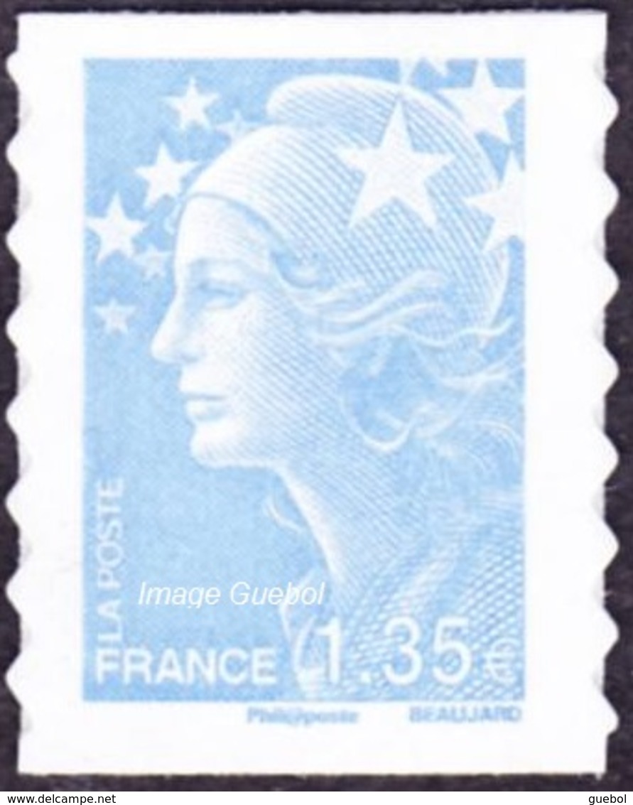 France Autoadhésif N°  489 ** Au Modèle 4476 - Marianne De Beaujard - Le 1.35 Eur. Bleu Ciel - Autres & Non Classés