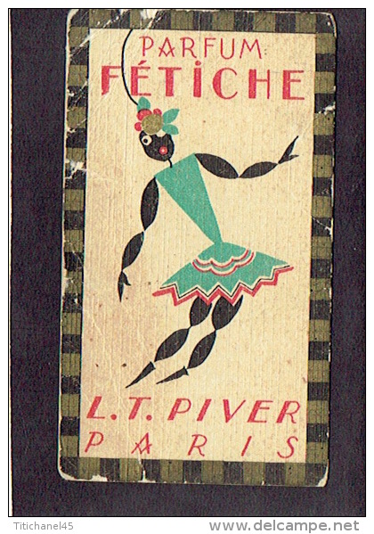 Carte Parfum  - FETICHE De L.T.PIVER - Paris - Calendrier De 1927 Au Verso - Anciennes (jusque 1960)