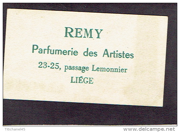 Carte Parfum  - POMPEÏA De L.T.PIVER - Paris - FUYAT Soeurs -  REMY - Parfumerie Des Artistes à LIEGE - Anciennes (jusque 1960)