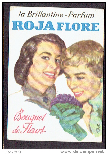 Carte Parfum  -  Bouquet De Fleurs De ROJA FLORE - Brillantine, Parfum - Anciennes (jusque 1960)