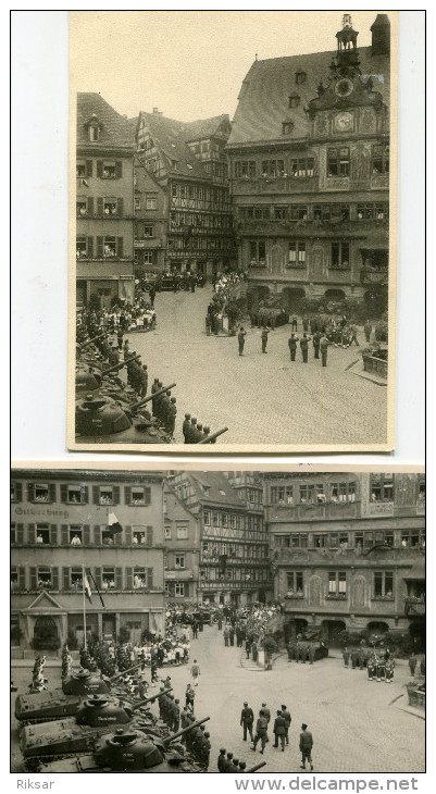 ALLEMAGNE(TUEBINGEN) MILITAIRE(GENERAL KOENIG) 5 JUILLET 1946(3 PHOTOS) - Tuebingen