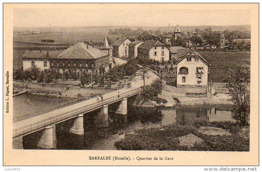 CPA - SARRALBE (57) - Aspect Du Quartier De La Gare En 1920 - Sarralbe